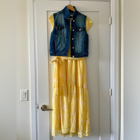 NWOT Yellow Maxi Sleeveless Dress - Picture 5 of 5